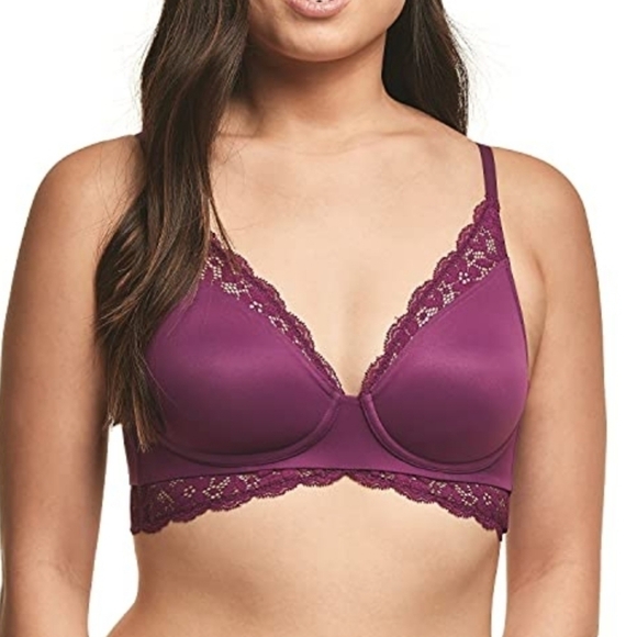 NEW! MAIDENFORM Pure Comfort Convertible Wireless Lace Bralette 34D. - Picture 1 of 10
